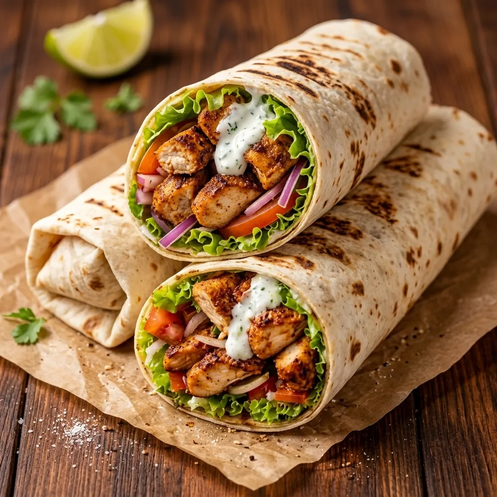 Spicy Chicken Wraps at Saboos Chilliwack in Chilliwack, BC